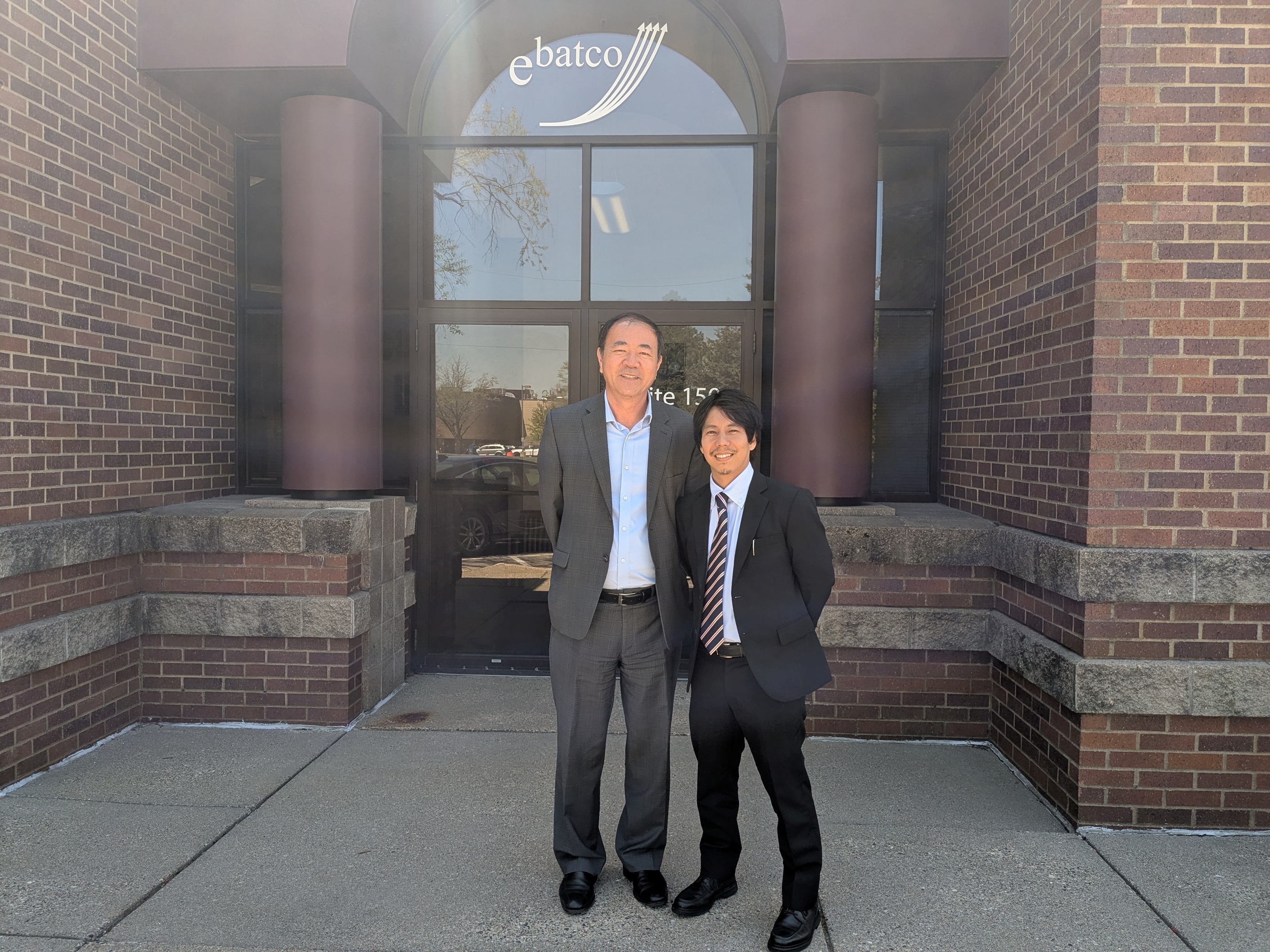 Dr. Dehua Yang, President of Exponential Business and Technologies Company (Ebatco) and the interviewer from Kyowa Interface Science