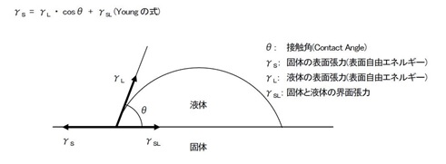 接触角 - 静的