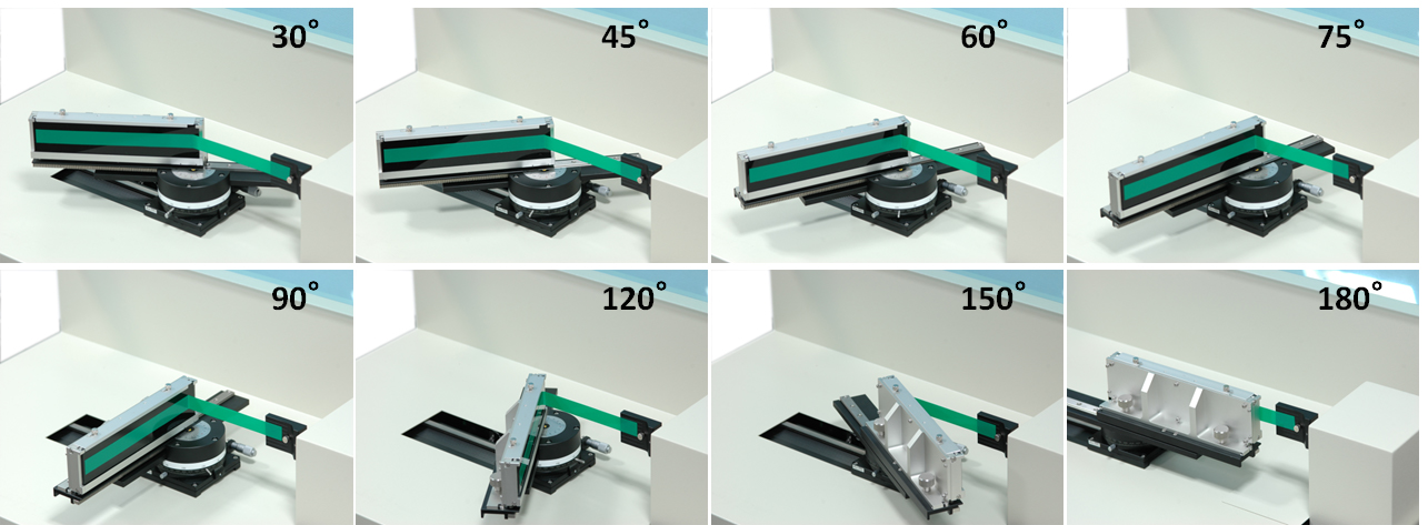 Quick and easy setting of the peel angle